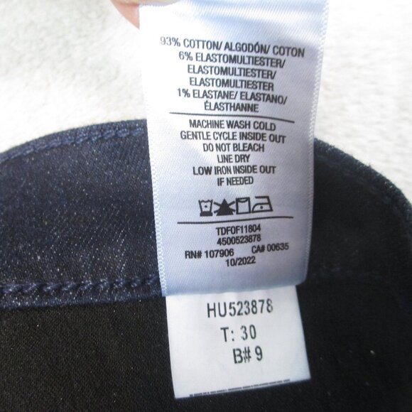 NWT Hudson Denim Midi Skirt Jean Reconstructed Metallic Silver Blue Cotton Sz 30 - Picture 12 of 12